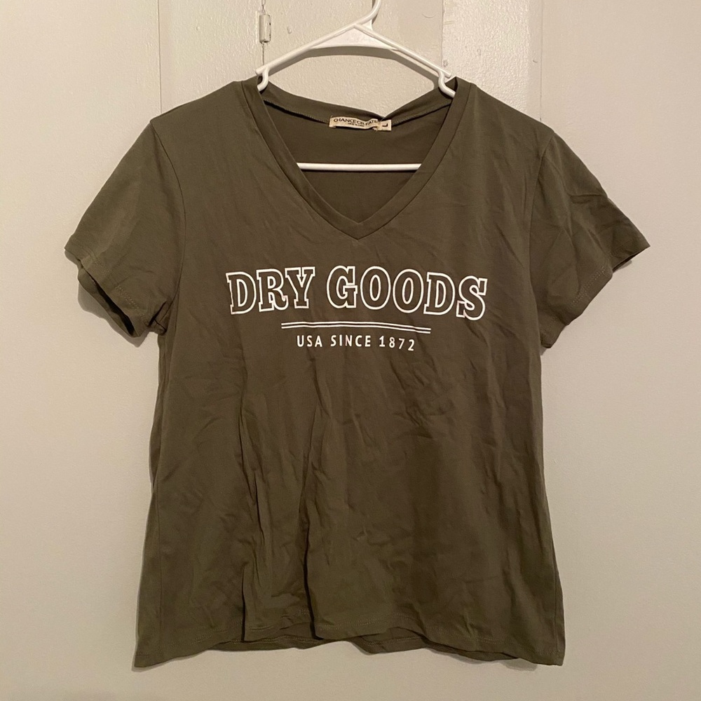 Dry Goods olive green top
